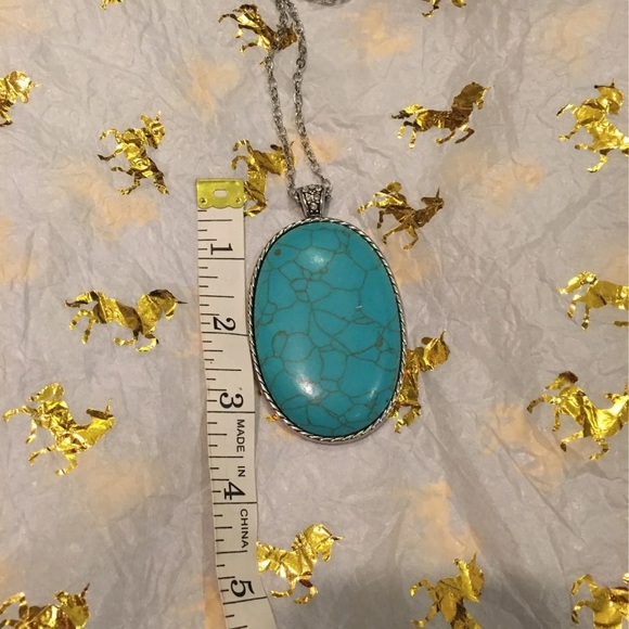 Long Turquoise Necklace set - Picture 2 of 6